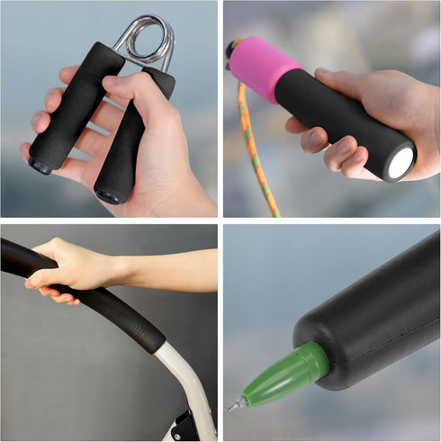 uxcell Foam Tubing for Handle Grip Support, Pipe Insulation, 17mm ID 27mm OD 295mm Length Black 2pcs...