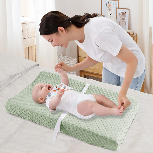 Changing Pad Cover, Ultra Soft Minky Dots Plush Changing Table Covers Breathable Mink Changing Table Sheets Cover Wipeable Changing Pad Covers for...