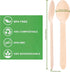 Disposable Wood Cutlery Spoons - 100 Pack Wooden Spoons Disposable,Biodegradable and Earth Friendly, 6.3 Inch Length Wood Spoons...