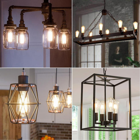 ANWIO Dimmable Vintage LED Edison Bulbs, 5W, Equivalent 60W, 500lm, Warm White Light 2700K, 80+ CRI, ST21 Antique LED Filament Bulbs, E26 Medium B...