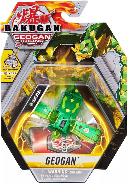 Bakugan Geogan Rising 2021 Ventus Insectra Geogan (Viloch Combiner Part 2 of 7) Collectible Action Figure and Trading Cards...