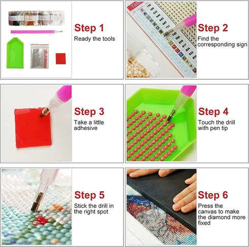 VeGuude Diamond Painting Kits for Adults - Flowers 5D Diamond Art Kits Full Drill Diamond Dots Paintings with Diamonds Gem Art and Crafts Home Dec...