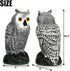 SolisConvene Fake Owl Garden Statue Fake, Owl Scarecrow Sculpture to Frighten Birds, Plastic Owls Devices to Scare Birds Away for Outdoor Decor,Ho...