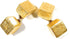 Designer Cube Gold Cufflinks Metallic for Blouse, Shirts Dress, Gold Cuff Link Sets 1/2'' x 1/2'' x 3/8''...