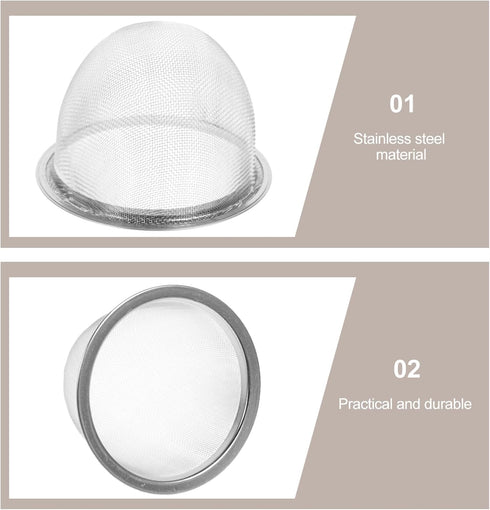 Luxshiny Mesh Tea Filter 8Pcs Teapot Tea Strainer Insert Stainless Steel Tea Filter Metal Mesh Infuser Loose Tea Leaves Strainer Replacement for T...