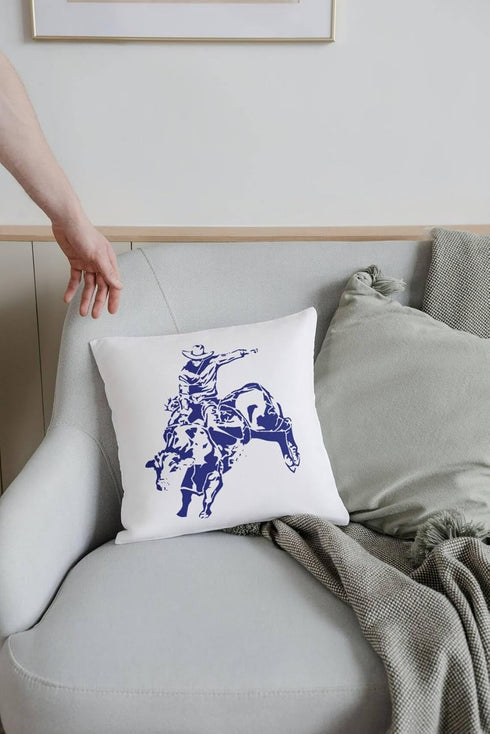 Cowboy Bullrider Logo Stencil 8" x 6.5" Mylar Laser Cut Stencil Arts and Crafts Material Scrapbooking for Airbrush Painting Drawing and More Reusa...