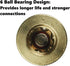 Primefit M1404-4 2-Way T-Style Air Manifold with Industrial 6-Ball Brass Couplers, 1/4"...