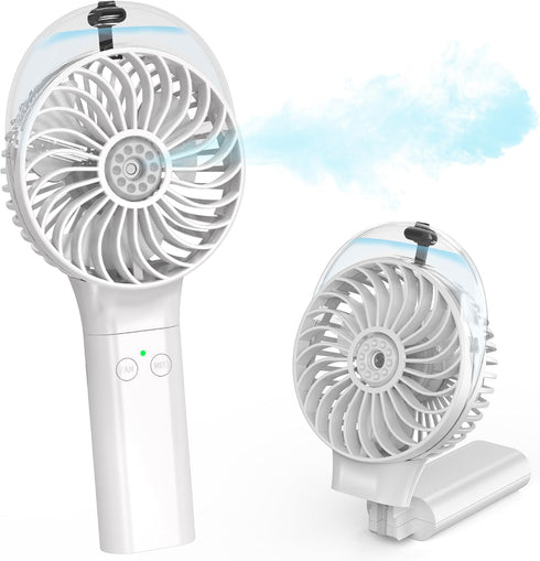 COMLIFE Portable Handheld Misting Fan, 3000mAh Rechargeable Battery Operated Spray Water Mist Fan, Foldable Mini Personal Fan for Travel, Makeup, ...
