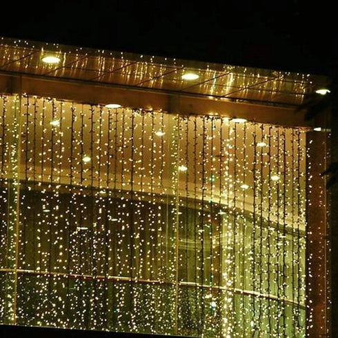 Geanmoki 306 LED Window Curtain String Light Wedding Party Home Garden Bedroom Outdoor Indoor Wall Decorations...