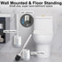 RV Toilet Bowl Brush and Holder, Ventilated Toilet Cleaner Brush with Long Handle and Flexible Bristles, Wall Mount for Motorhome Travel, Travel T...