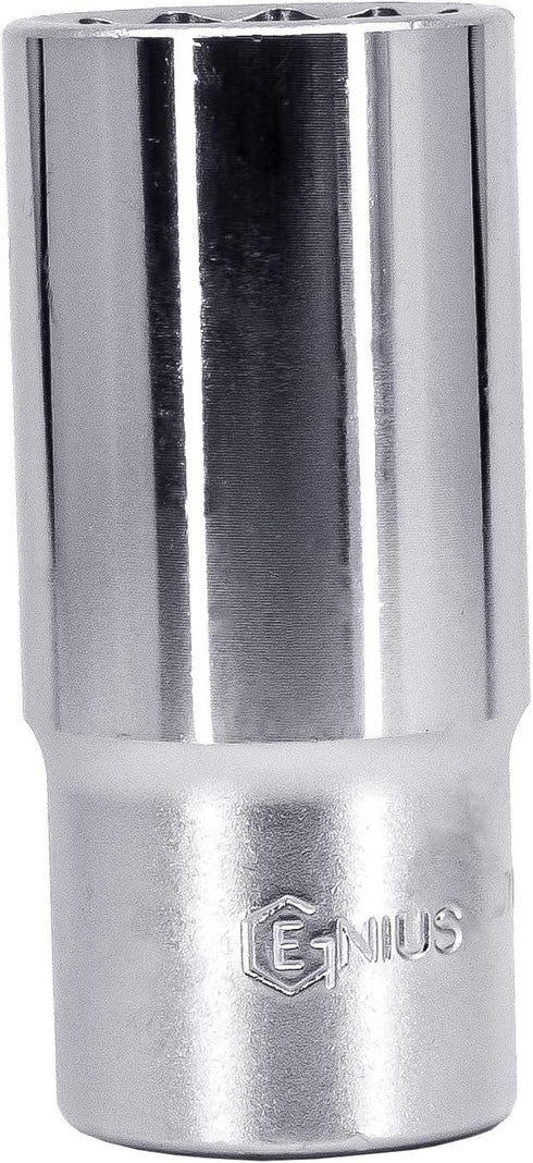 Genius Tools 1/2" Dr. 25mm Deep Hand Socket (12-Point) - 437825...