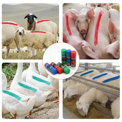 Livestock Marker Crayon,Livestock Maker for Pig,Cow,Goat(3 Pack,Red, Blue, Green) (3)...