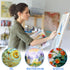 10 Pieces 3/4 Inch Flat Paint Brushes, Watercolor Paint Brush for Acrylic Painting, Synthetic Nylon Paint Brushes with Wooden Handle, Artist Craft...
