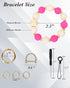 Silicone Key Ring Bracelet for Women | Stretchy Wrist Keychain Bracelet for Car Keys, Wallets, ID Badge...