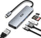 USB-C hub 4K 60Hz HDMI, ICZI 6-in-1 USB C to HDMI USB C Adaptor with HDMI, 2 USB 3.0 Ports, SD/TF Card Reader, 100W USB-C PD USB Hub for Mac/MacBo...