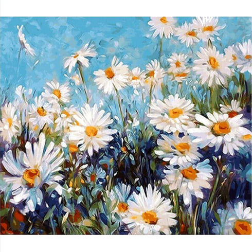 CAYUDEN Paint by Number for Adults, 16" x 20" Flowers Acrylic Paints by Numbers for Adults Beginner Kids Color Painting by Numbers on Canvas with ...