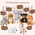 7 Pieces Plush Safari Animals 4.72 Inches Jungle Stuffed Animal Set includes Plush Giraffe Tiger Lion Bear Elephant Zebra for Zoo Animal Themed Pa...