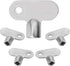 LUTER 5Pcs Radiator Valve Keys, Radiator Bleed Hole Key Radiator Vent Air Valve Key Plumbing Valve Key for Radiators and Faucet (Silver)...