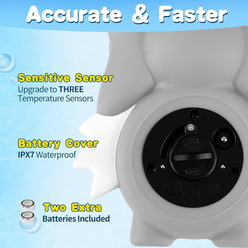 Baby Bath Thermometer, with LED Display and Temperature Warning,Kids' Bathroom Safety Products,Bath Thermometer for Infants, Newborn Bath Safety T...