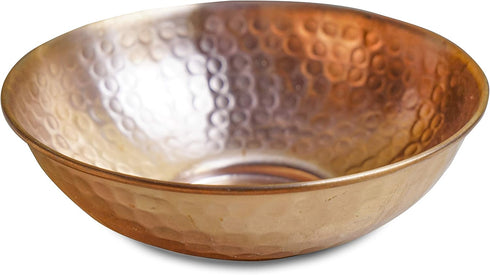 GoCraft Pure Copper Decorative Bowl | Hammered Finish Pure Copper Bowl for Nuts, Salad, Fruits & Kitchen Serving Purposes - 5" (Small)...