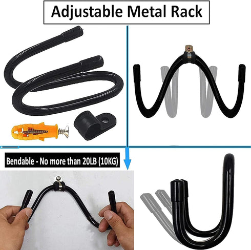 Wall-Mounted Black Hose Bracket Hose Hanger, Car Hose Holder, Carrier, Support for Garden Hose Hanger, Hose Holder Easily Holds 150 5/8’’ Hose - P...