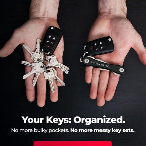 KeySmart Rugged - Multitool Key Holder for Keychain w/Bottle Opener and Pocket Clip, Organizer for Keys, EDC Keychains, Ring for Car Fobs Key Chai...