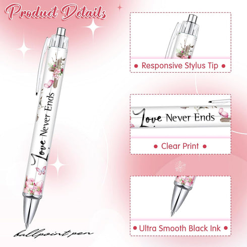 Tinlade 10 Pieces Christian Pens for Women Religious Ink Pens Inspirational Quotes Pens Bible Verse Ballpoint Pens Funny Office Pens Retractable I...