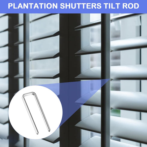 80 Pieces Plantation Shutter Repair Kit, Shutter Fasteners Louver Hardware Kit Window Blind Tilt Rod Staples Louvers Staples for Blind Repairing (...