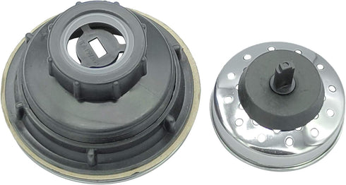Basket Strainer 4 Inch Kitchen Sink Steel Drain with ABS Base and Removable Strainer Assembly, for American Standard Kitchen Sink with 3-1/2 Inch ...