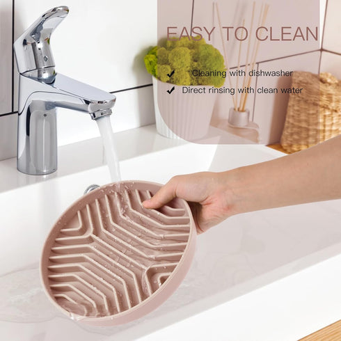 Slow Feeder Dog Bowls, Puzzle Silicone Dog Feeding Bowls with Suction Cups, Anti-Choking, Non-Slip Design, Reduces Boredom, Anxiety, Ideal for Med...