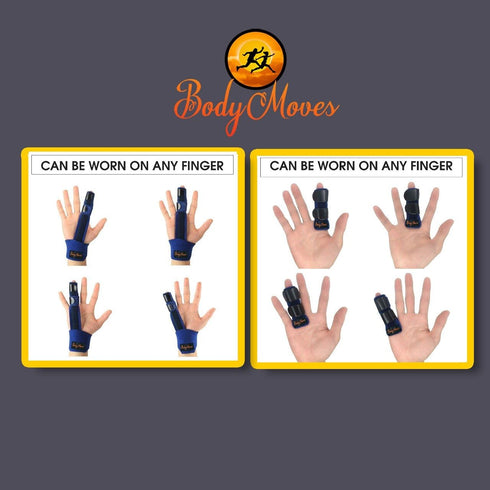 BodyMoves Finger splint and Finger extension splint trigger finger mallet finger broken finger post operative care Finger knuckle immobilization i...
