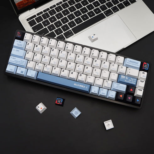 MOLGRIA Keycaps Hello World 134 Set for Mechanical Keyboard, Custom PBT Cherry Profile Key Caps with Keycap Puller for Gateron Kailh Cherry MX Swi...