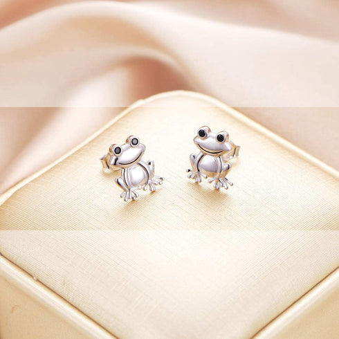 Alphm S925 Sterling Silver Frog Toad Stud Earrings for Women Jewelry...