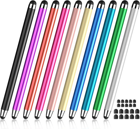 Stylus Pens for Touch Screens,10 PACK 2 in 1 Capacitive Apple Pen ipad Stylus Pencil Universal Stylus Pen for iPad iPhone Android Phone Samsung Ga...