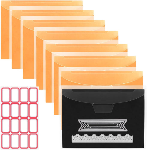 8 PCS Stamp and Die Storage Bag and Magnetic Sheet - Die Storage Set for Cutting,Scrapbooking,Storing Craft Dies, Embossers or Other Thin Metallic...