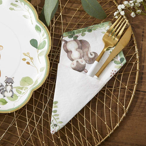 Kate Aspen Woodland Baby Shower Decorative Paper Napkins, Thick Decorative Dinner Napkins, Luncheon Serveware, 2 ply, 30 Count (Pack of 1)...