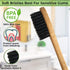 12 Count I Bamboo Toothbrush I Soft Bristles Best for Sensitive Gums I Charcoal I Vegan I Natural Wood I BPA Fee I Recyclable I Compostable I Biod...