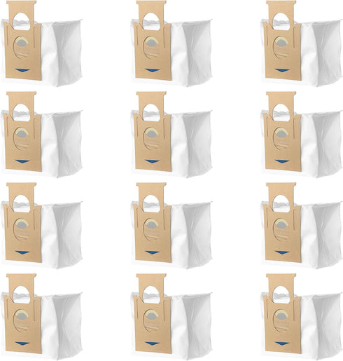 12 Pack T8 Bags Fit for Ecovacs DEEBOT OZMO T8 AIVI T8 Max and T8 Series/N8 Pro Plus/ N8 Pro/N10 Plus Robot Vacuum, Fit for Yeedi Vacuum...