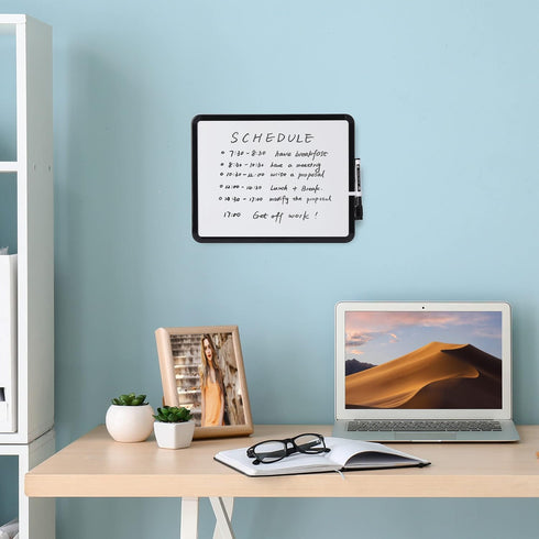 Mr. Pen- Dry Erase Board, 14” X 11” with a Black Dry Erase Marker, Black Frame, Small White Board, Small Dry Erase Board for Fridge, Dry Erase Boa...