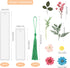 FEBSNOW 20PCS Bookmark Resin Mold Set, 10PCS Bookmark Epoxy Casting Molds, 10PCS Tassels and 1 Pack of Dried Flowers for DIY Bookmark Making...