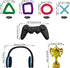 11 PCS Video Game Themes Cake Toppers Cake Decoration Headset Cake Decoration Game Console Controller Cake Decoration Game Theme Birthday Party Su...