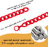 Red Dog Chain Collar-3/4 Inch ?20mm? Width Cuban Link Durable Dog Necklace, Cute Fashion Pet Collar for Pit Bulldog, Light Metal Jewelry Bold Chai...