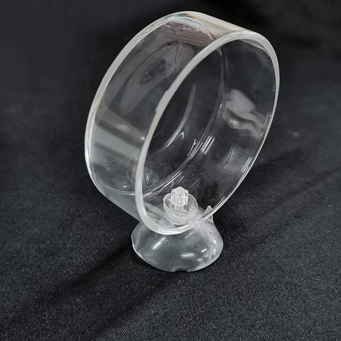 Aquarium Shrimp Feeder Dish with Suction Glass Fish Tank Feeding Bowls, Round Clear Dishes Tray, Non-Toxic, Safe, Dense, Smooth, Long-Term Use, 6 ...