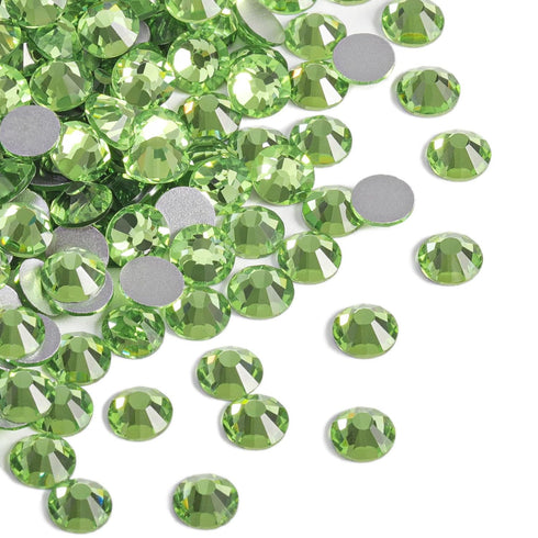 Beadsland 1440pcs Flat Back Crystal Rhinestones Round Gems for Nail Art and Craft Glue Fix,Light Green,SS16,3.8-4.0mm...
