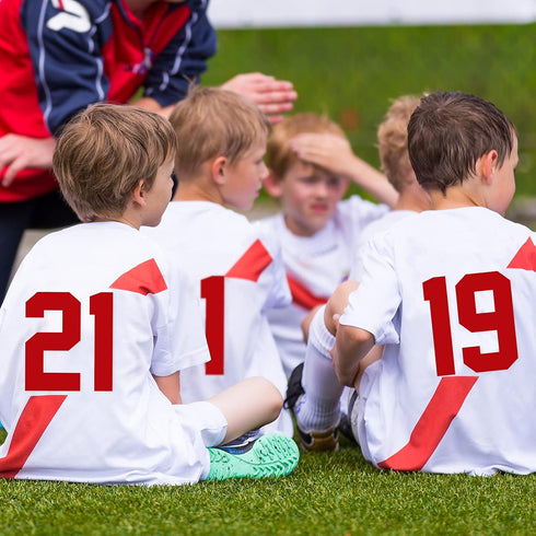 Zonon 22 Pieces Iron on Numbers T Shirt Heat Transfer 0 to 9 Jersey Numbers for Team Uniform Sports(Red,8 Inch)...