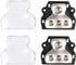 3 Way Power Distribution Block, 1x 0 Gauge in / 3X 4 Gauge Out Amp Power Distribution Ground Distributor Connecting Block for Car Amplifier Audio ...