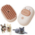 Cat Steam Brush, 3 In1 Steam Cat Brush, Spritz Defur Comb for Cats,Cat Steam Brush for Shedding,Steamy Cat Brush, Cloud Care Cat Brush for Cat,Dog...