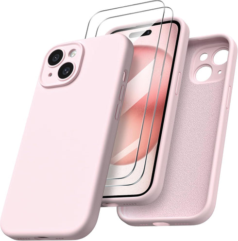 ORNARTO Compatible with iPhone 15 Case Shockproof with Screen Protectors, Waterproof Liquid Silicone Rubber Full Cover Protective Case for iPhone ...