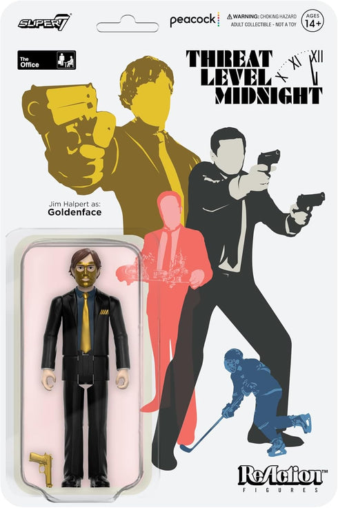 Super7 The Office Threat Level Midnight Jim Halpert as Goldenface - 3.75" The Office Action Figure with Accessory Classic TV Show Collectibles and...