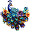 ikasus Metal Peacock Bird Wall Art Bird Wall Decor Outdoor Wall art Suitable for Outdoor Garden Fence Outdoor Crafts Iron Wall Decorations, Blue...